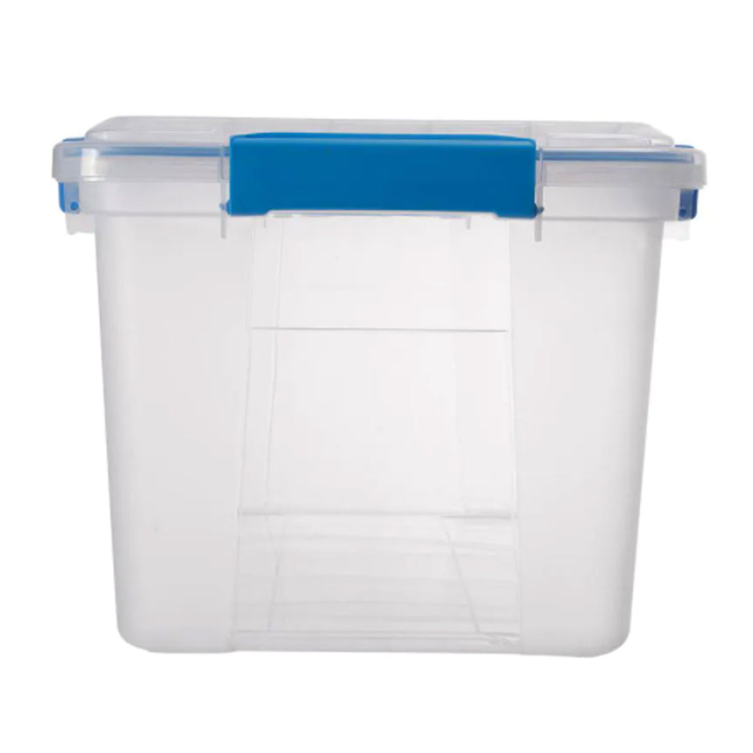 Ezy Storage IP67 Rated 50 Liter Waterproof Storage Tote w/ Lid, Clear (Used) - VMInnovations