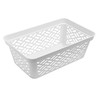 Ezy Storage Medium Decorative Plastic Brickor Shelf Pantry Basket Bin (12 Pack)