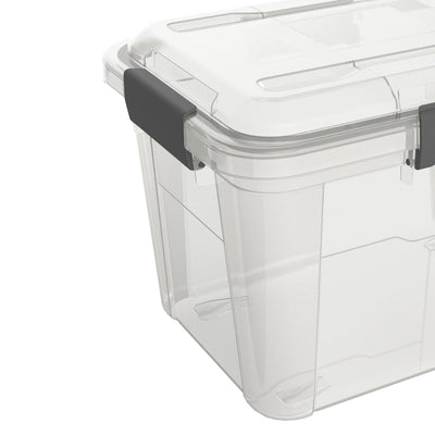 Ezy Storage Weather Proof IP65 5 Gallon Plastic Storage Container w/Lid (6 Pack) - VMInnovations