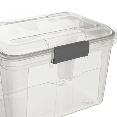 Ezy Storage Weather Proof IP65 5 Gallon Plastic Storage Container w/Lid (6 Pack) - VMInnovations