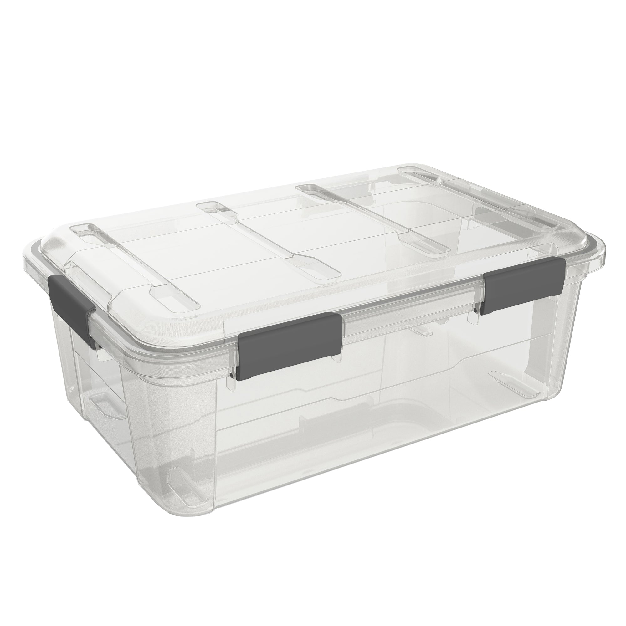 Ezy Storage Weather Proof IP65 8 Gallon Plastic Storage Container Bin Box w/ Lid