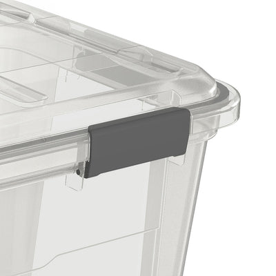 Ezy Storage Weather Proof 13 Gallon Plastic Storage Container Bin Box w/ Lid