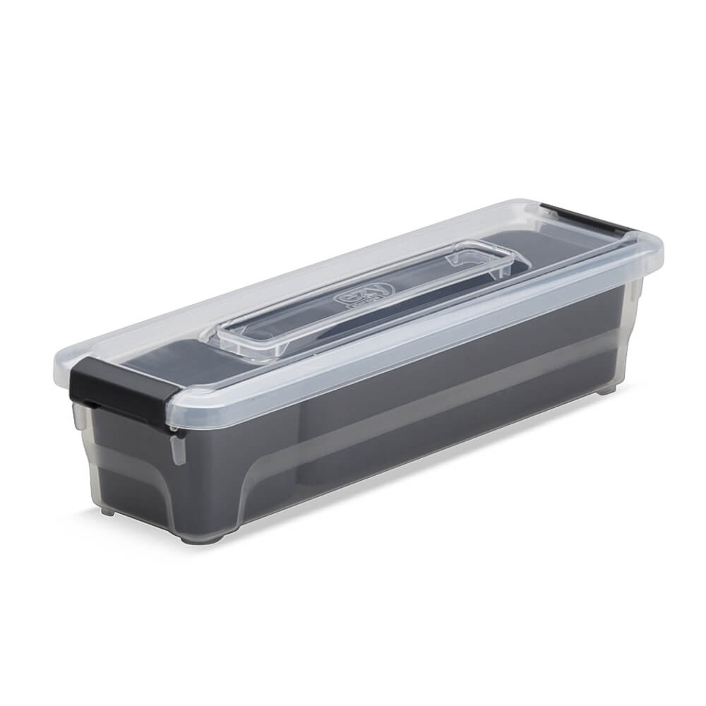 Ezy Storage Sort It 1 Quart Plastic Stacking Container Bin Organizer w/ 2 Cups