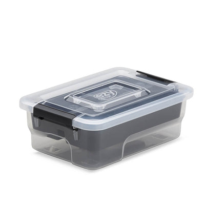 Ezy Storage Sort It 1.5 Qt BPA Free Plastic Container with Insert Tray (12 Pack)