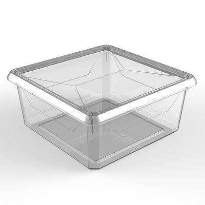 Ezy Storage Karton Medium 9 Qt Plastic Storage Container Box with Lid (12 Pack)