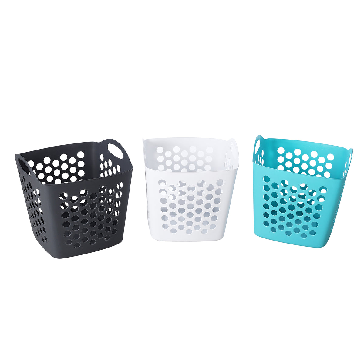 Ezy Storage Flexi 7 Gallon Plastic Flex Laundry Basket Clothes Hamper (12 Pack)