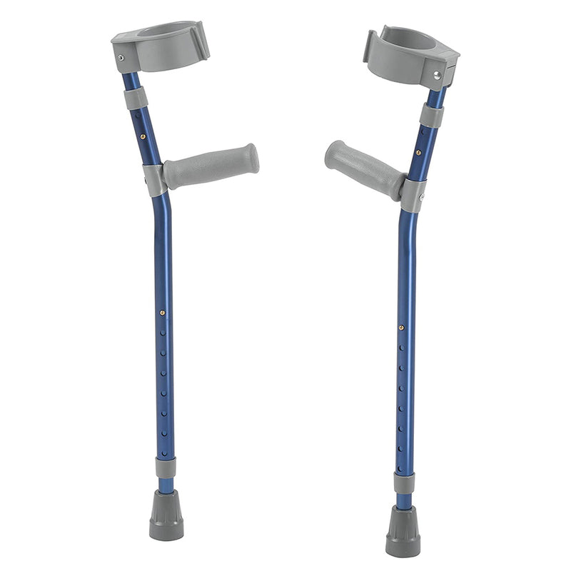 Drive Medical Pediatric Forearm Crutch Pair with Cuffs for Walking, Small (Blue)