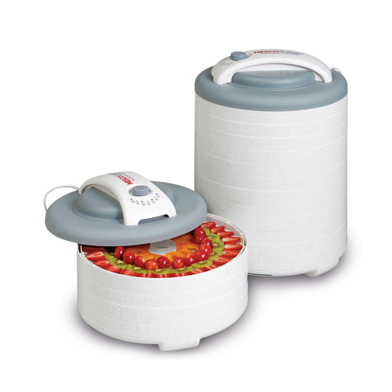 500 Watt Snackmaster Food Dehydrator Jerky Maker w/ 4 Trays, White (Open Box)