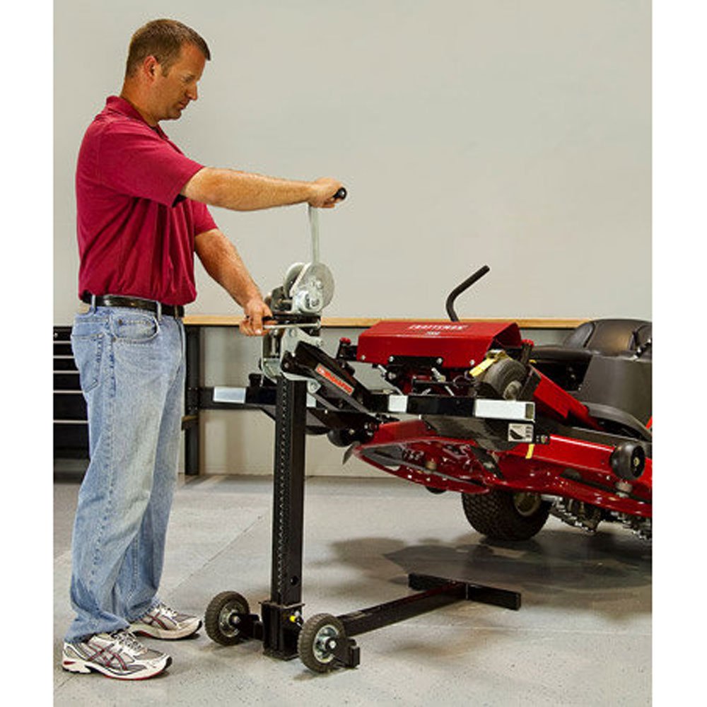 MoJack Flat Folding 750lb max Riding Lawn Mower Lift Jack(CertifiedRefurbished)