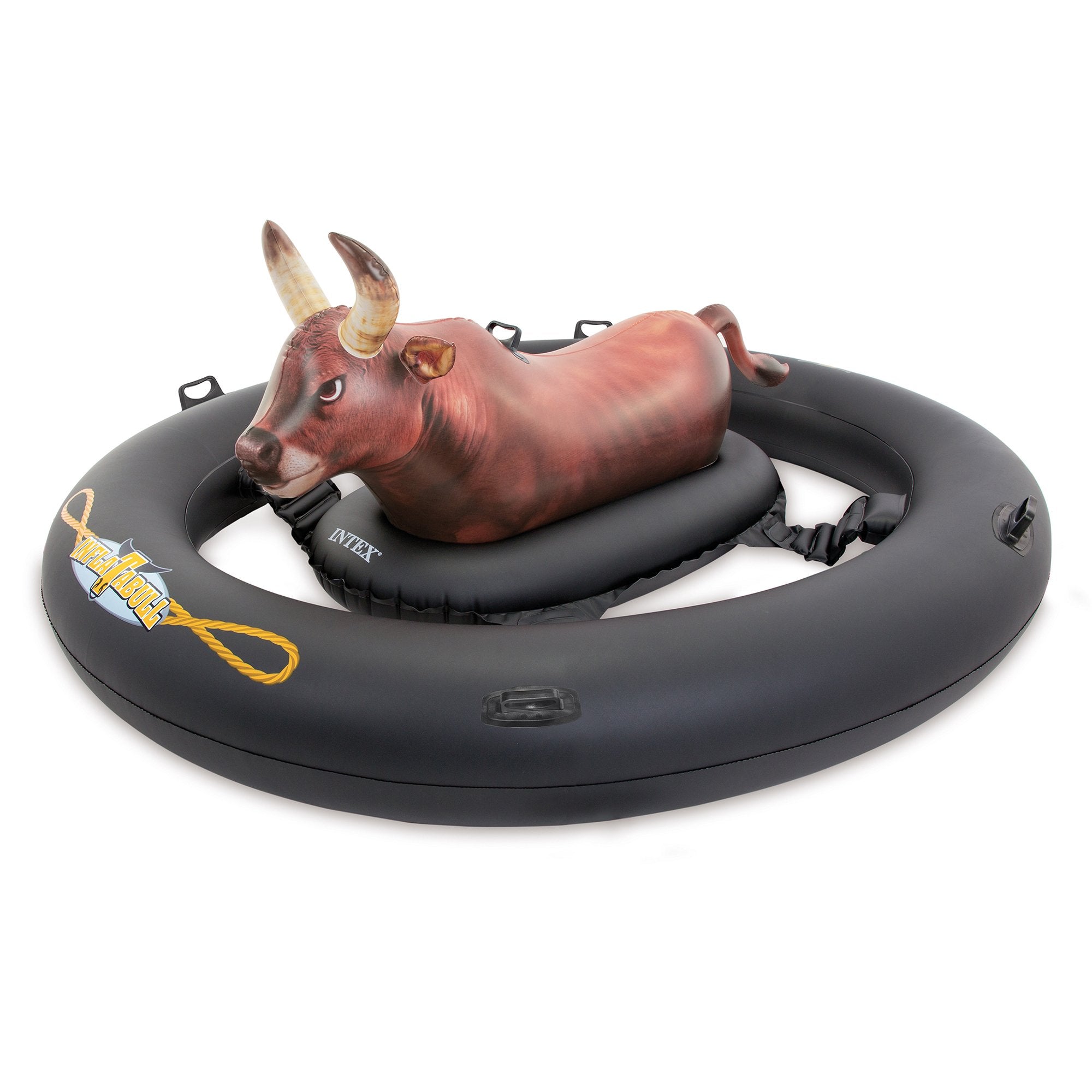 Intex Inflatabull Bull-Riding Pool Float & 2 Intex King Kool Inflatable Lounge - VMInnovations