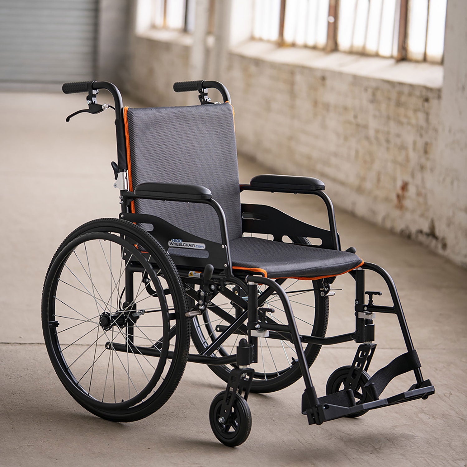 Chair Featherweight Ultra Light 13.5 Pound Foldable Wheelchair, Black (Open Box) - VMInnovations