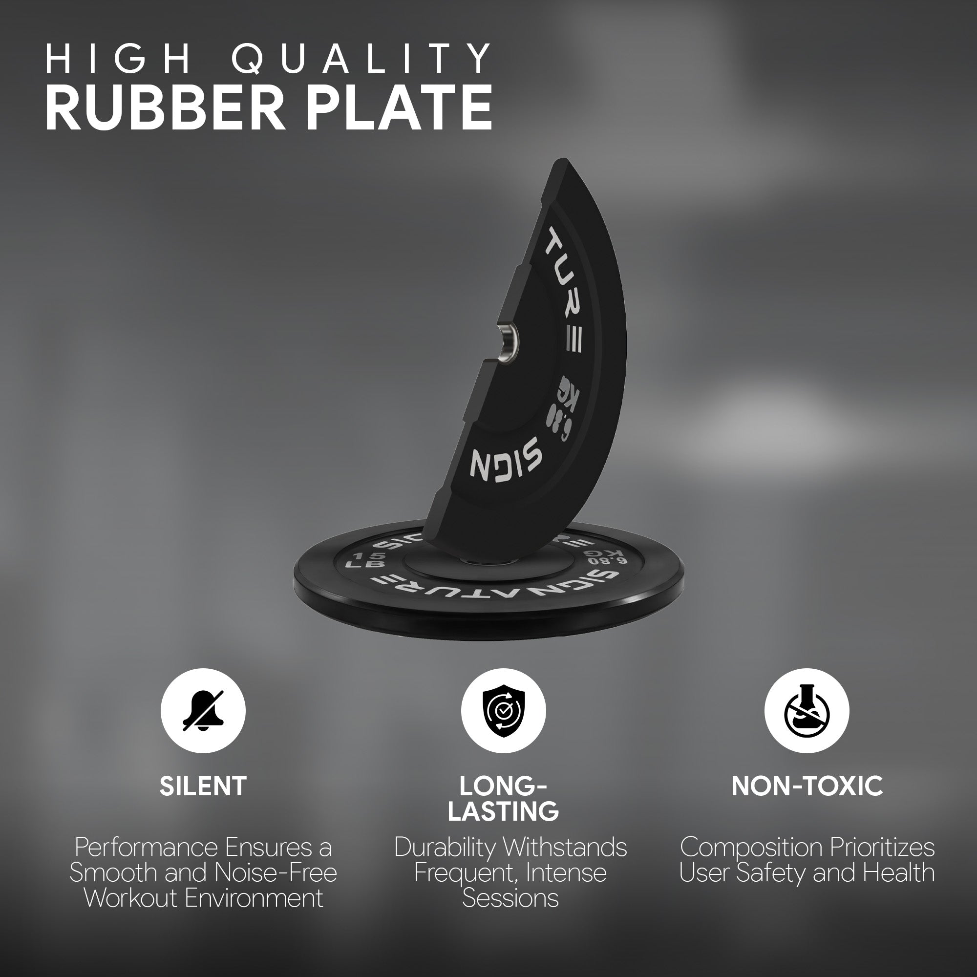 Signature 15lb Color Coded Olympic Bumper Plate Weight Plate, Pair (Open Box) - VMInnovations