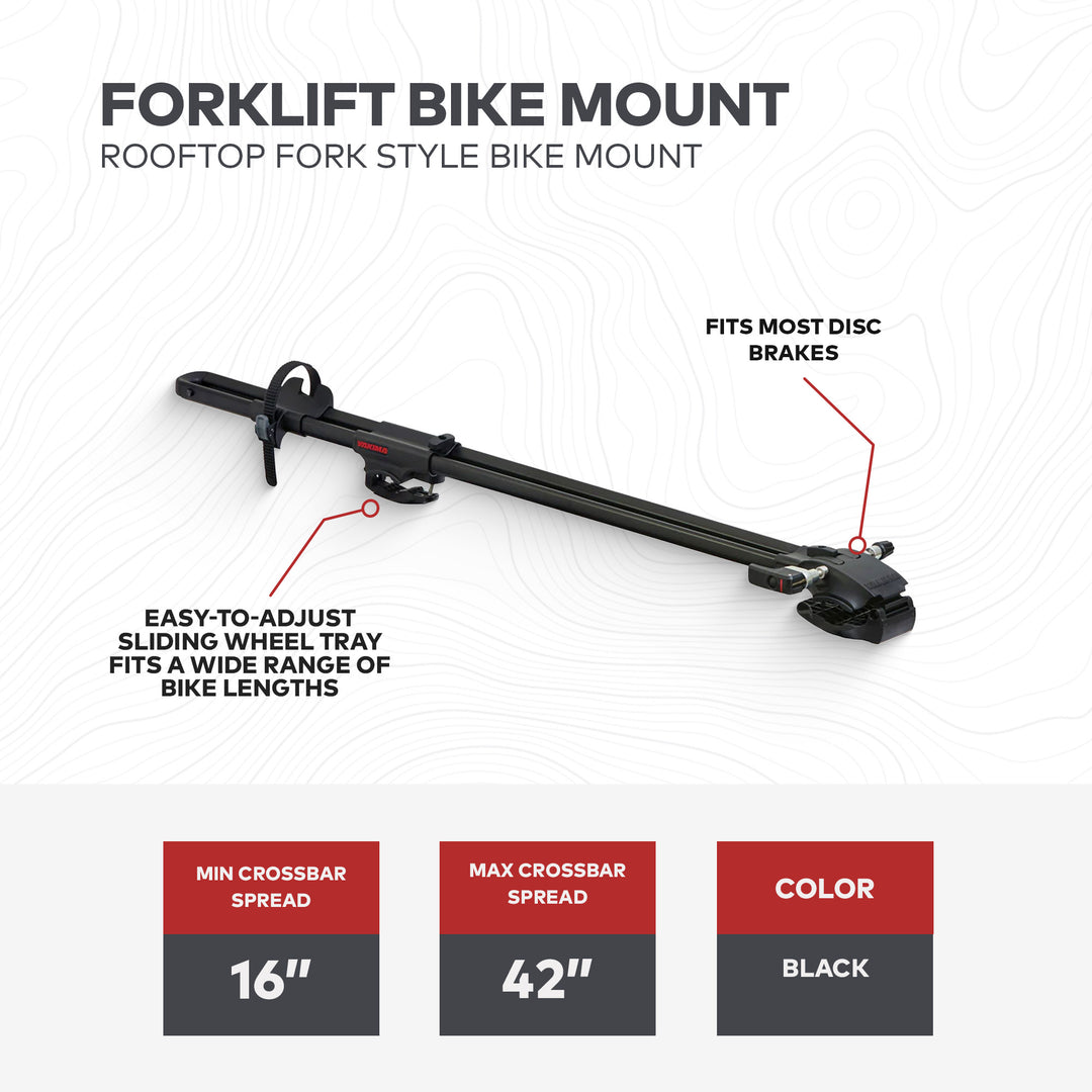 YAKIMA ForkLift Rooftop Fork Style Bike Mount, Fits All StreamLine Crossbars