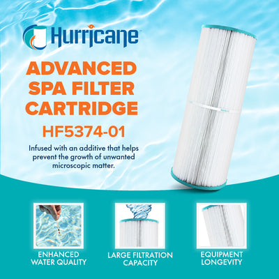 Hurricane Replacement Spa Filter Cartridge for Pleatco PLBS75 and Unicel C-5374