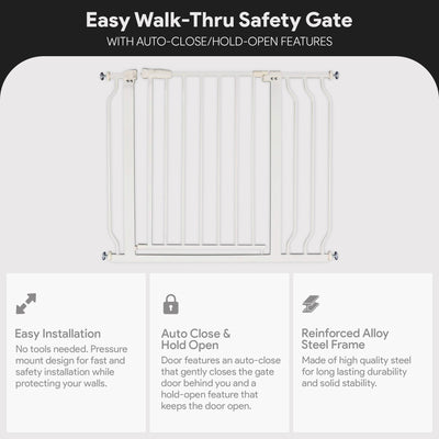BalanceFrom Walk-Thru Safety Gate for Baby and Pets, 29.1-38.5"W, 30"H (Used) - VMInnovations