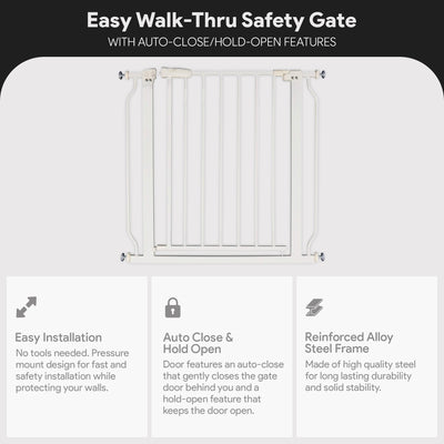 BalanceFrom Walk-Thru Safety Gate for Baby and Pets, 29.1-33.8"W 30"H(For Parts) - VMInnovations