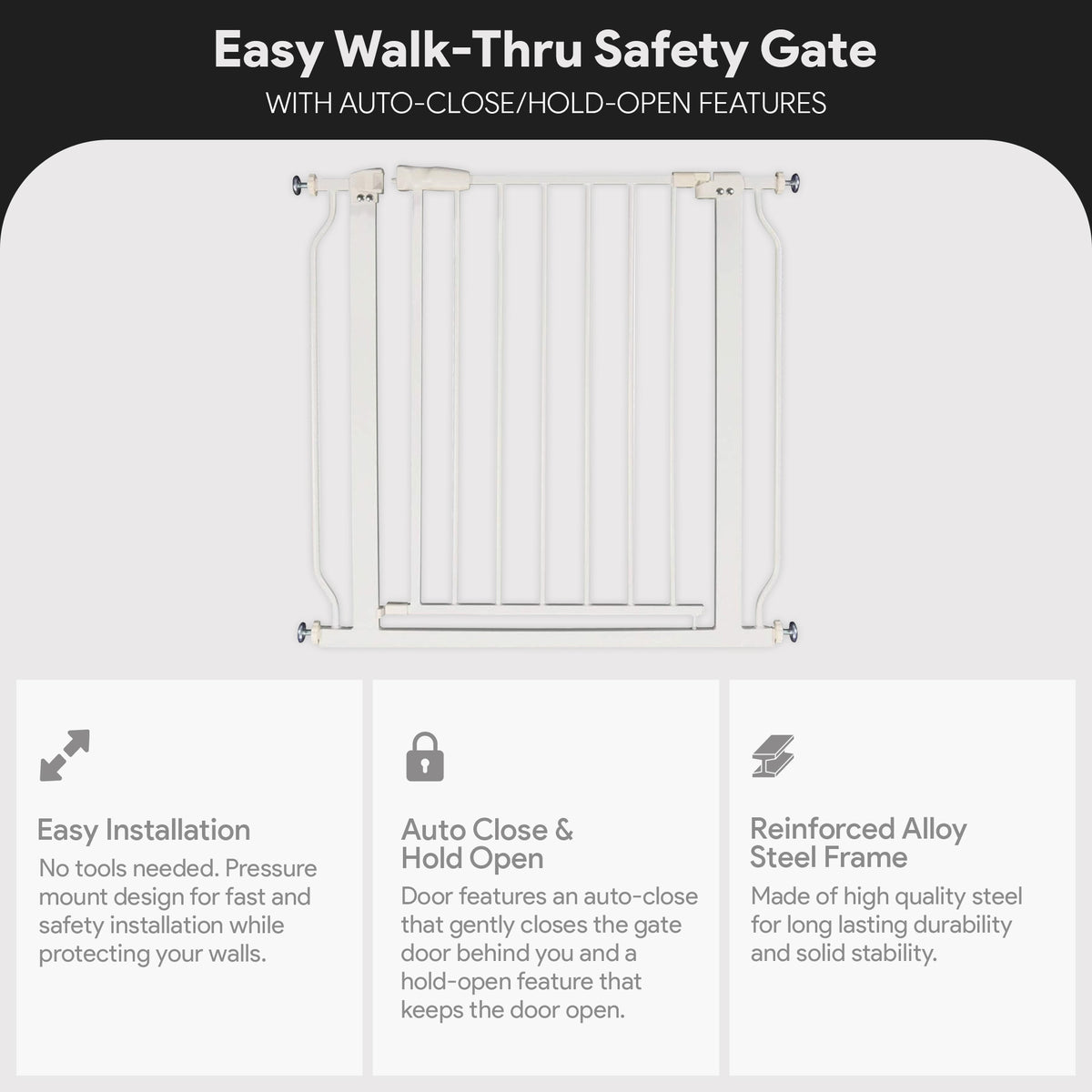 BalanceFrom Walk-Thru Safety Gate for Baby and Pets, 29.1-33.8"W 30"H(For Parts)