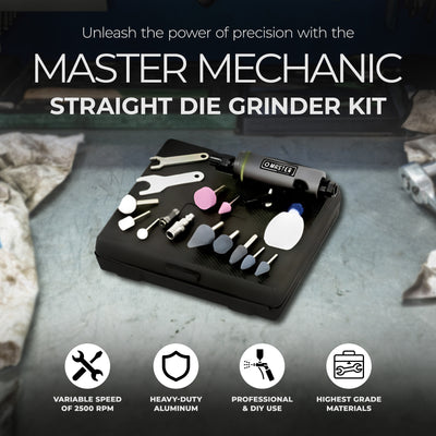 Master Mechanic .25 Inch Lightweight Straight Die Grinder Kit w/Aluminum Housing