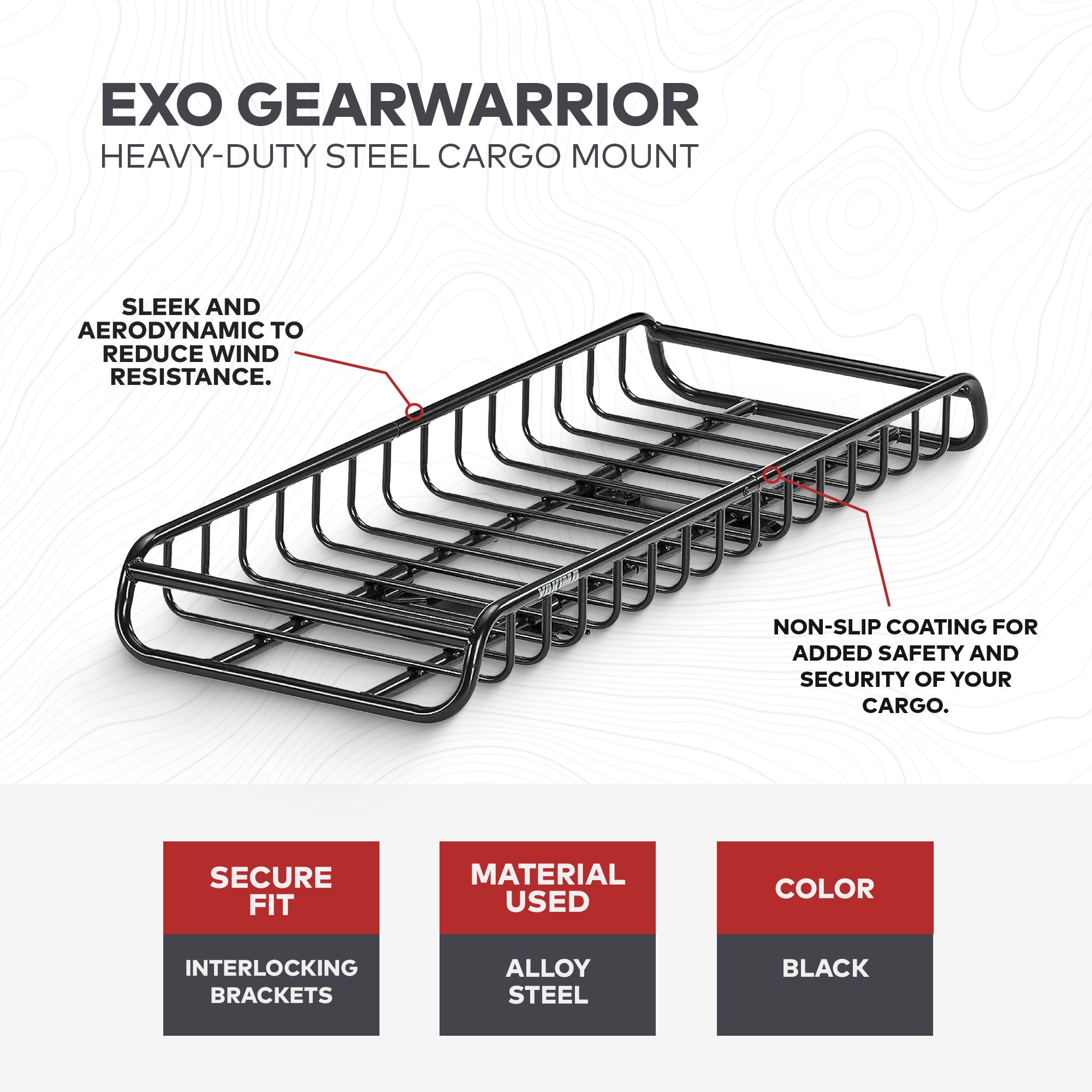 Yakima EXO Sturdy Heavy Duty Alloy Steel Cargo Basket Mount, Black (Used) - VMInnovations