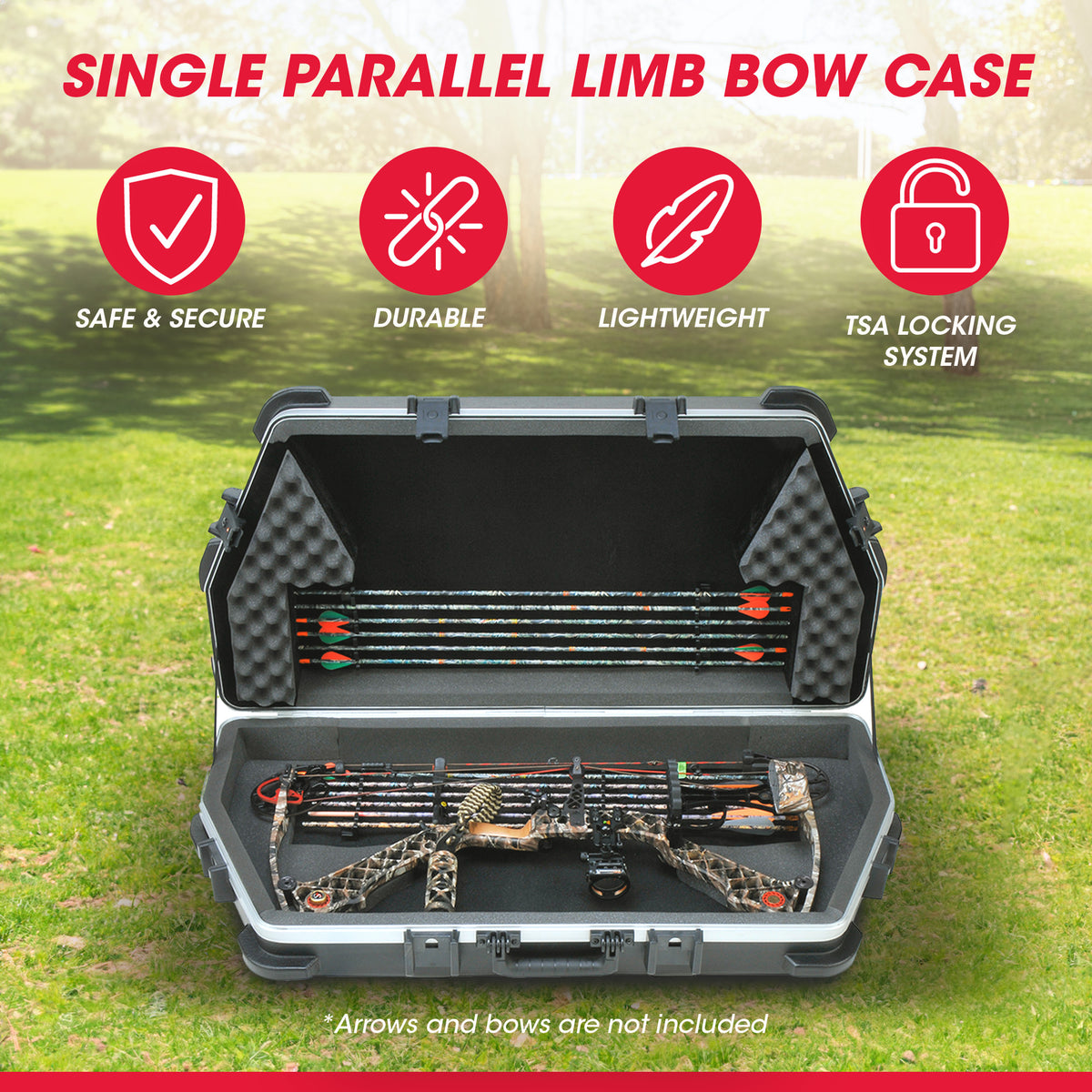 SKB Cases Hard Exterior Waterproof ATA Single Parallel Limb Bow Case (Used)