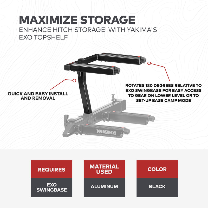 Yakima TopShelf Second Level Hitch Base Rack Storage System w/2 SKS Locks (Used)