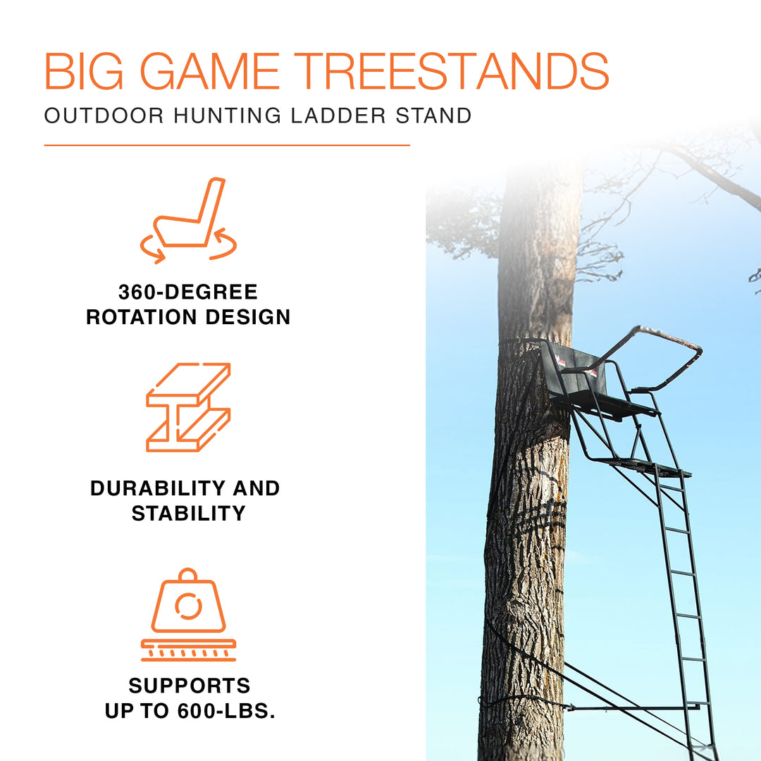 Big Game Treestands Durable Steel Big Buddy Outdoor Hunting Ladderstand (Used)