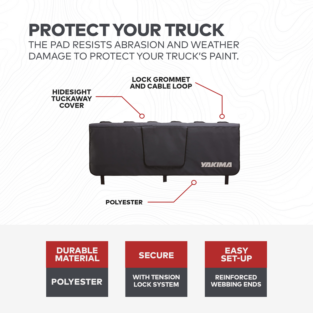Yakima Full Size Truck Bed Large Polyester Tailgate Bike Pad, Black (Used) - VMInnovations