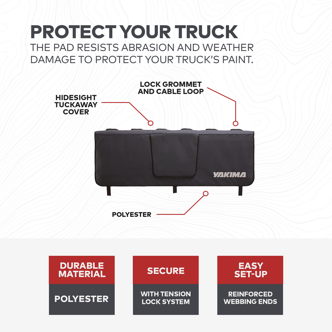 Yakima Full Size Truck Bed Large Polyester Tailgate Bike Pad, Black (Used) - VMInnovations
