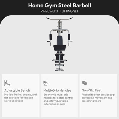 Everyday Essentials Home Gym Exercise Equipment Bench Strength Workout Station - VMInnovations