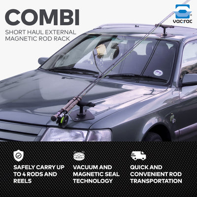 Vac Rac Combi Short Haul External Magnetic Rod Rack Holds Up To 4 Rods and Reels - VMInnovations