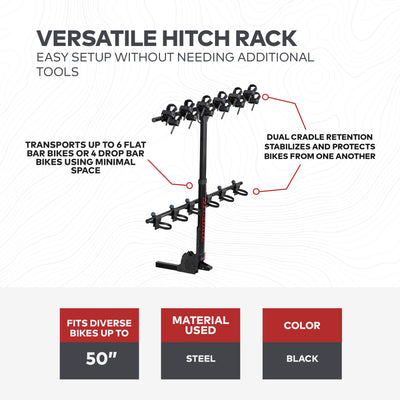 Yakima 6 Vertical Hanging Hitch Bike Rack for 2" Hitch Receivers (Open Box) - VMInnovations
