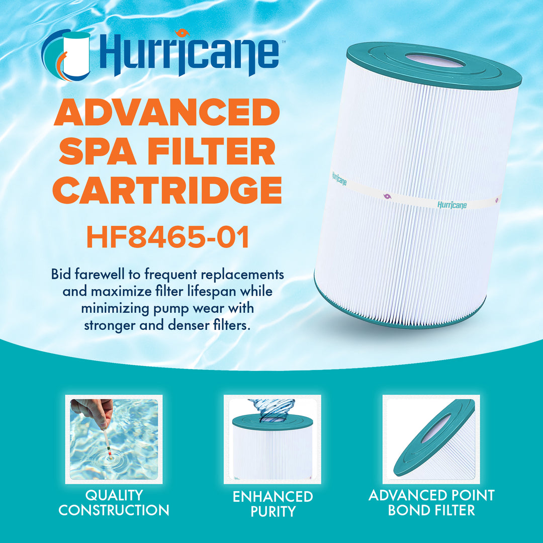 Hurricane 2 Pack HF8465-01 Advanced Pool and Spa Cartridge Filter Replacement