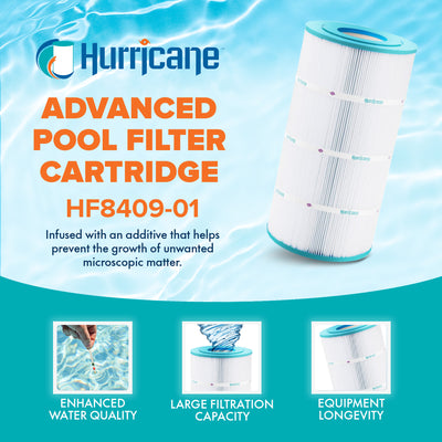 Hurricane Replacement Spa Filter Cartridge for PA90 and Unicel C-8409, 3 Pack - VMInnovations