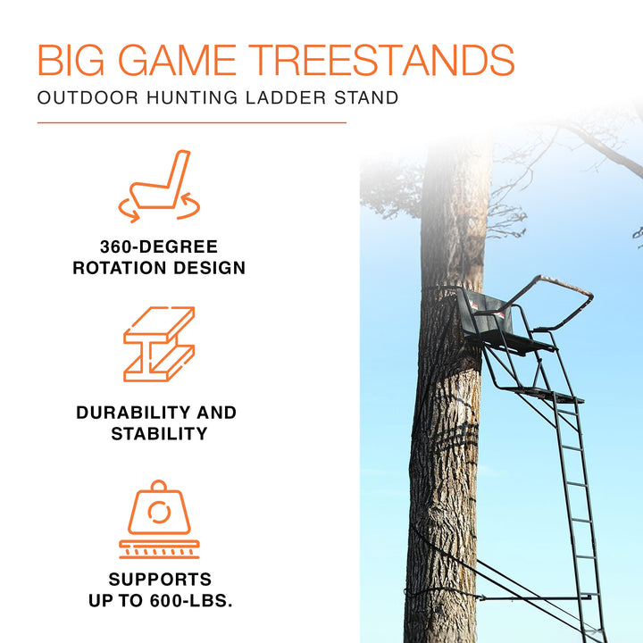 Big Game Treestands Durable Steel Big Buddy Outdoor Hunting Ladderstand (Used) - VMInnovations