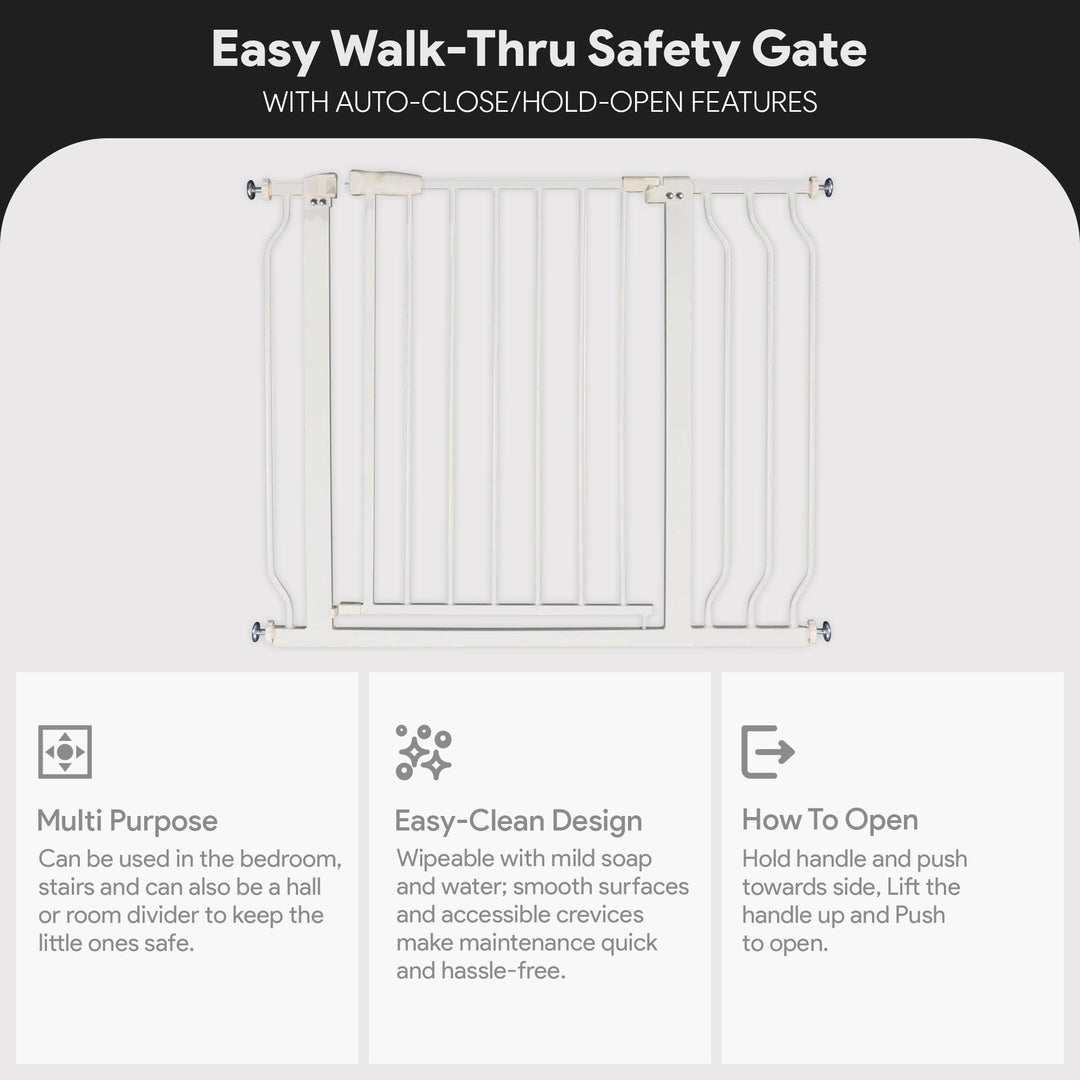 BalanceFrom Walk-Thru Safety Gate for Baby and Pets, 29.1-38.5"W, 30"H (Used) - VMInnovations
