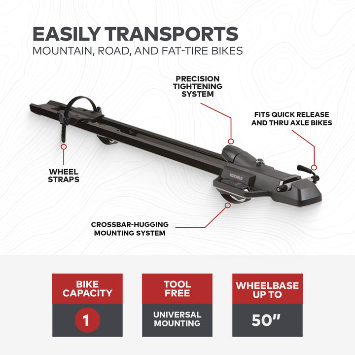 Yakima HighSpeed Rooftop Fork Bike Mount w/TorqueRight Knob, Black (For Parts) - VMInnovations