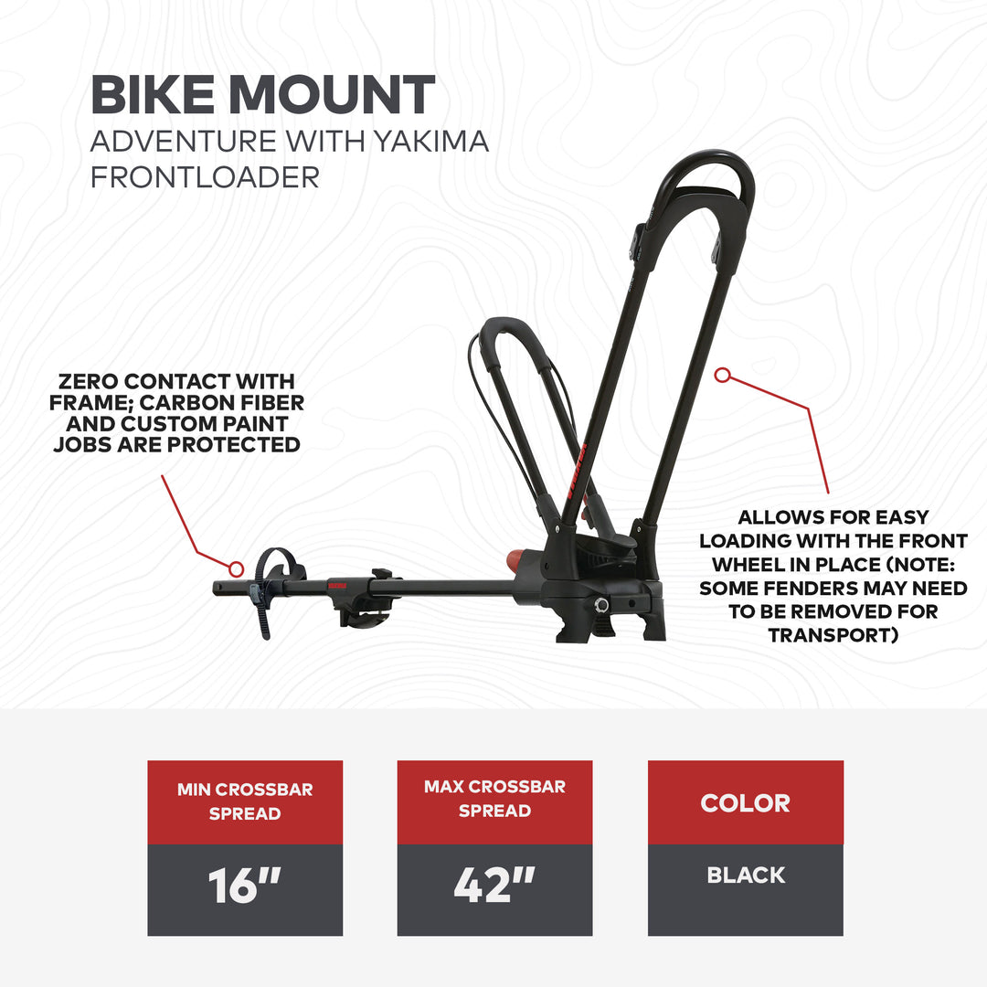 Yakima FrontLoader 1 Bike Car Rooftop Mount Upright Bike Rack, Black (Used)