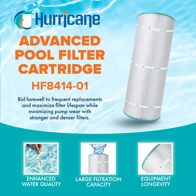 Hurricane Replacement Spa Filter Cartridge for Pleatco PWWCT150 & Unicel C-8414