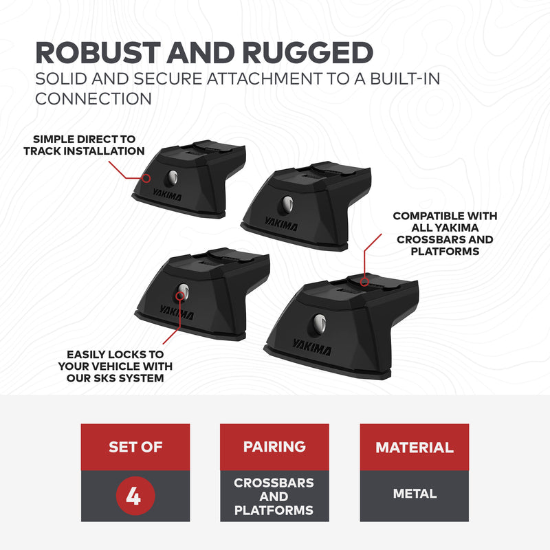 Yakima TrackTower Heavy Duty Roof Rack Tower for Vehicles Tracks, 4pc (Used)