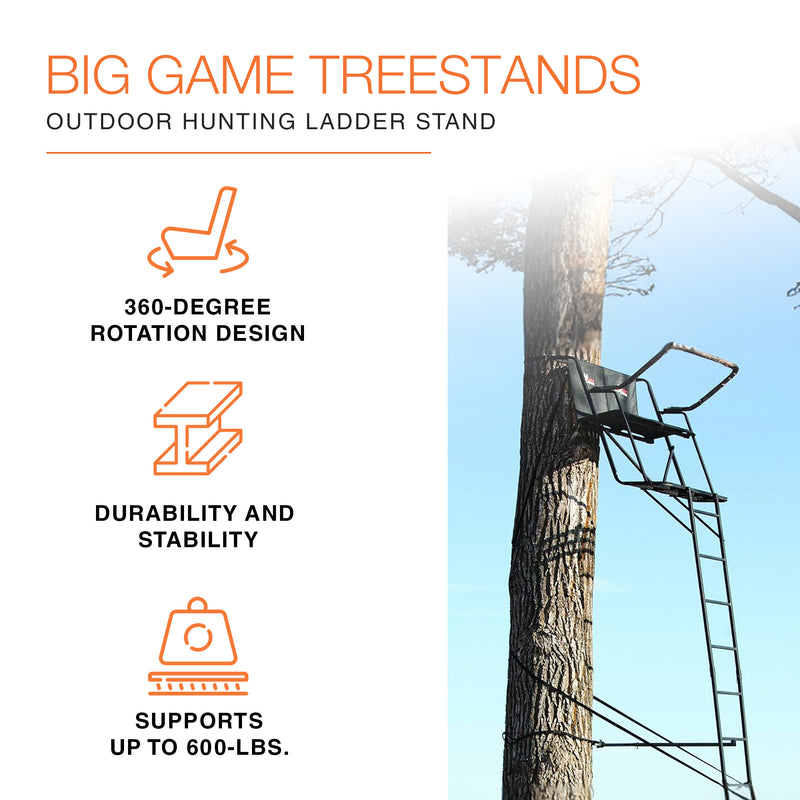 Big Game Treestands Durable The Big Buddy Outdoor Hunting Ladderstand (Open Box)