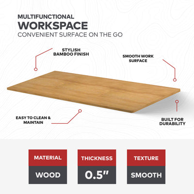 Yakima MOD Work Space Bamboo Finish Drop In Table Top fits HomeBase XL Drawer - VMInnovations