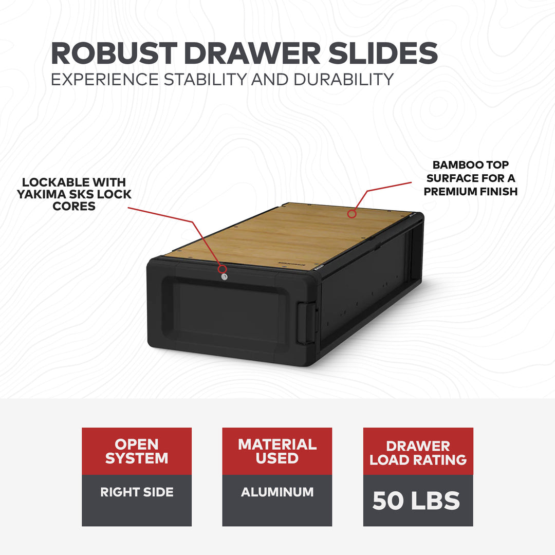 Yakima MOD Topper Medium Drawer Add On w/ Top Surface and SKS Lock (Open Box)