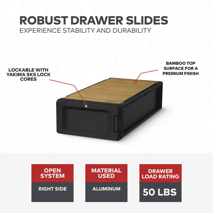 Yakima MOD Topper Medium Drawer Add On w/ Top Surface and SKS Lock (Open Box)