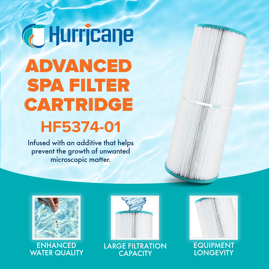 Hurricane 4 Pack HF5374-01 Advanced Pool and Spa Filter Cartridge Replacement