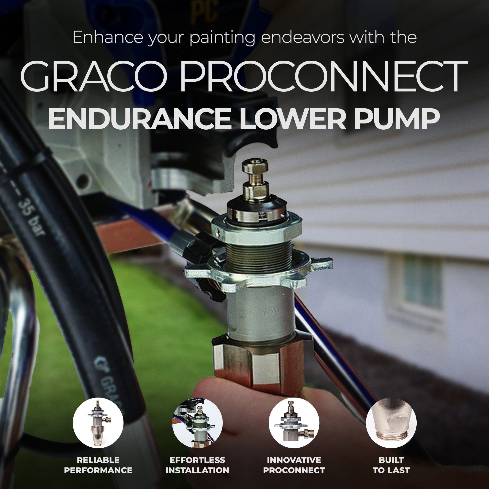 Graco Proconnect Paint Sprayer Replacement Pump with QuickAccess Intake Valve - VMInnovations