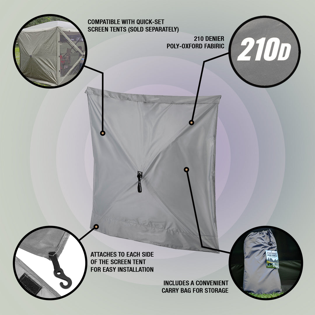CLAM Quick-Set Screen Hub Tent Wind & Sun Panels, Accessory Only (3 pack) (Used) - VMInnovations