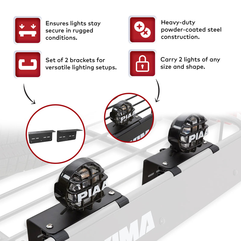 Yakima Light Mounting Brackets Heavy Duty Steel Light Mount for Warrior Baskets