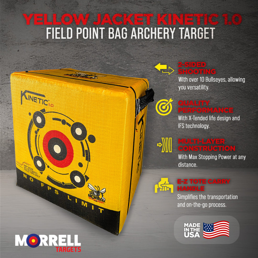Morrell Targets 2-Side Yellow Jacket Kinetic 1.0 Field Point Archery Bag Target - VMInnovations