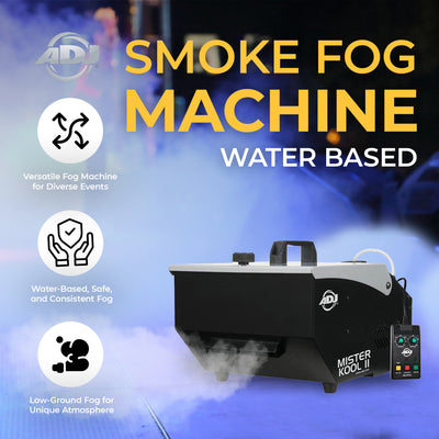 American DJ Mister Kool II Wired Remote Water Based Smoke Fog Machine (Open Box)