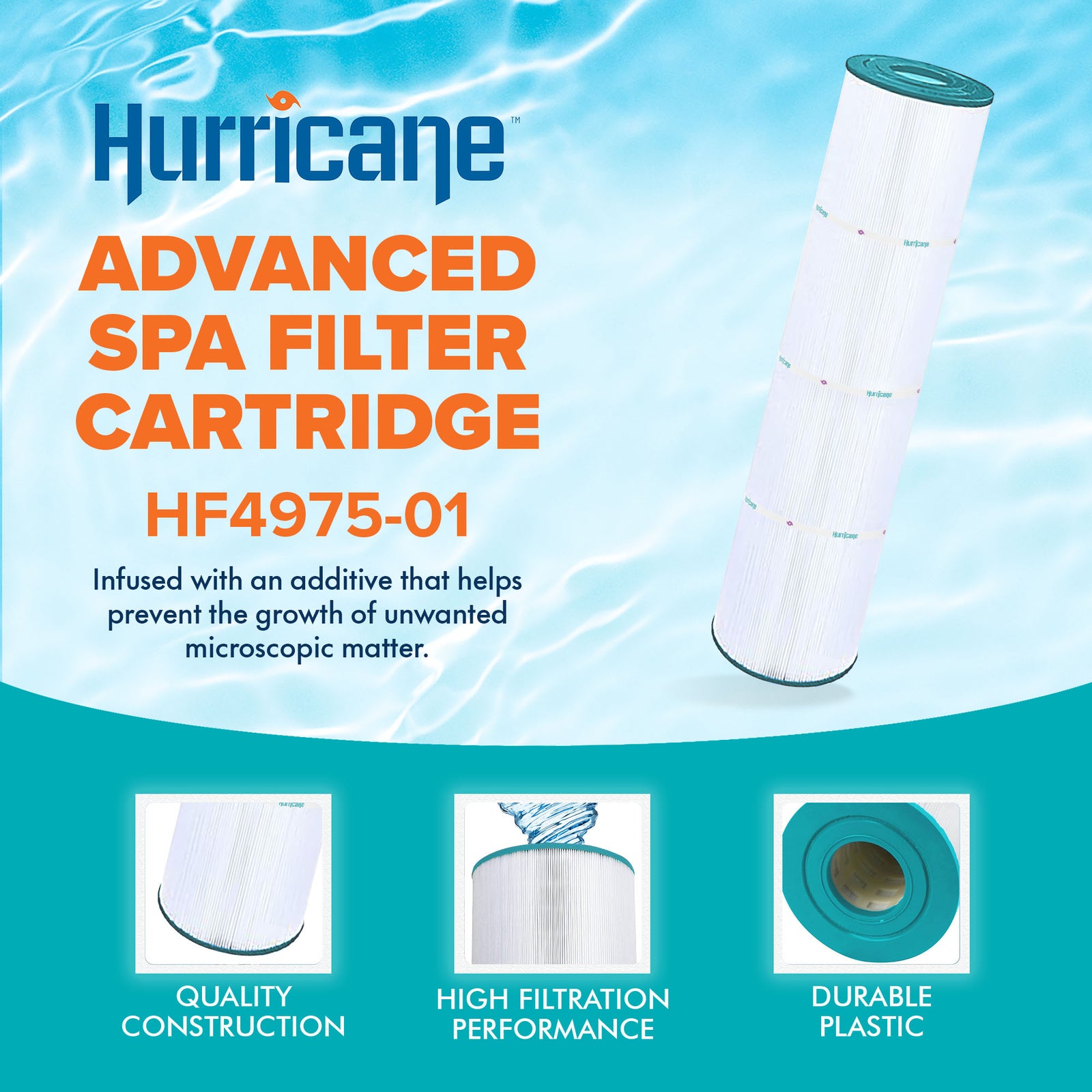Hurricane HF4975-01 Advanced Pool and Spa Filter Cartridge Replacement(Open Box) - VMInnovations